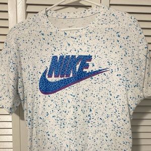 Blue Splatter Style Graphic Nike Shirt